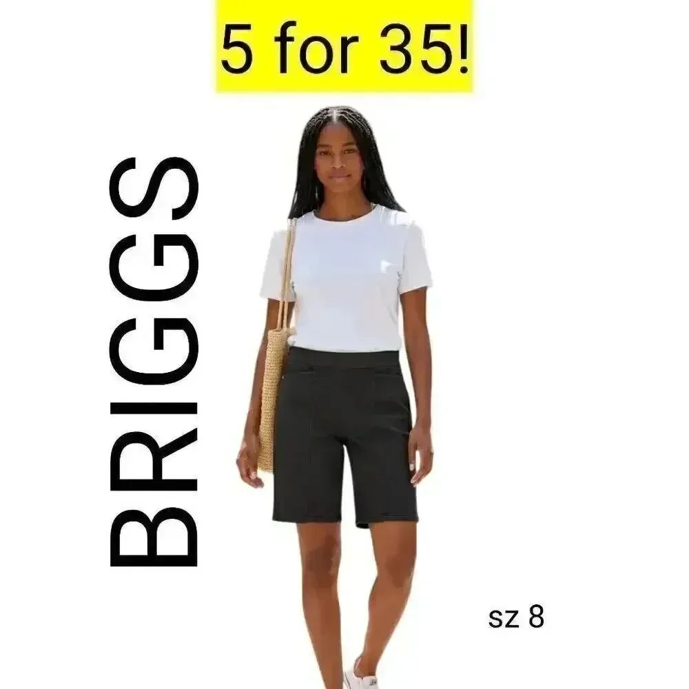 Briggs Black Stretch Pull On Shorts SALE